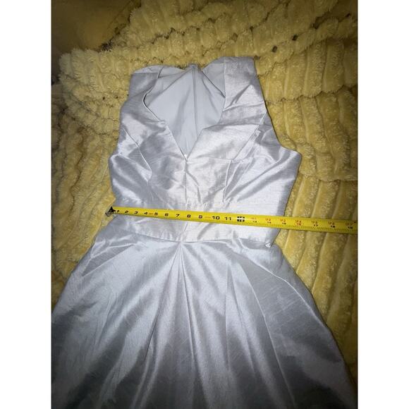 Women’s Alfred Sung Silver Dress Semi Formal Mother Of Bride Size 8 - Picture 4 of 6